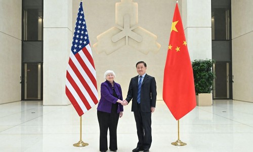中國人民銀行行長(zhǎng)潘功勝會(huì)見美國財(cái)政部長(zhǎng)耶倫（環(huán)球時(shí)報(bào)）